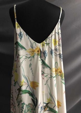 Довге весняне літнє плаття максі різнобарвне в квітковий принт від бренду mbym7 фото