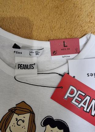 Женская укороченная футболка с принтом peanuts3 фото