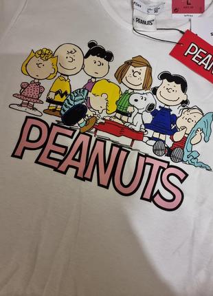 Женская укороченная футболка с принтом peanuts2 фото