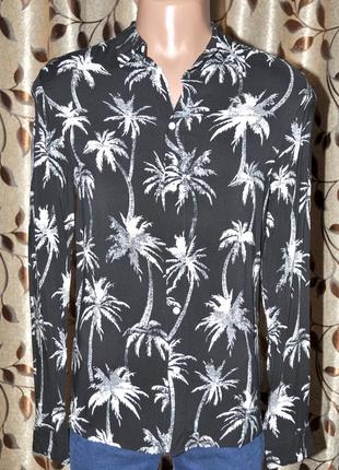 Стильная мужская рубашка h&amp;m с длинным рукавом.