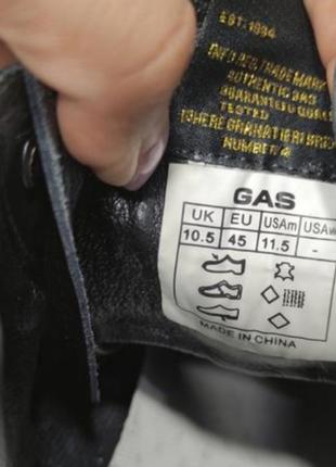 Шкіряні італійські ботінки gas р.45 (29 см)9 фото