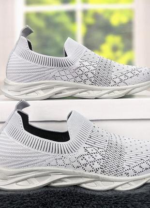 Кросівки жіночі текстильні зі стразами сірі гіпоніс 4043