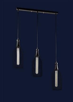 Світильники підвісні на три лампочки levistella 907003f-3 bk (500)