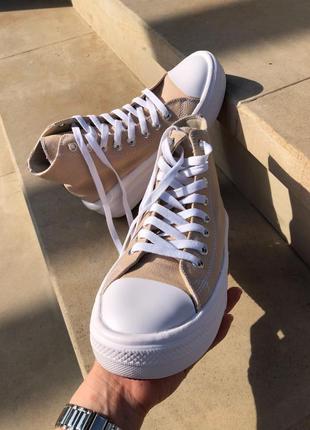 Кеди converse chuck taylor move high beige4 фото