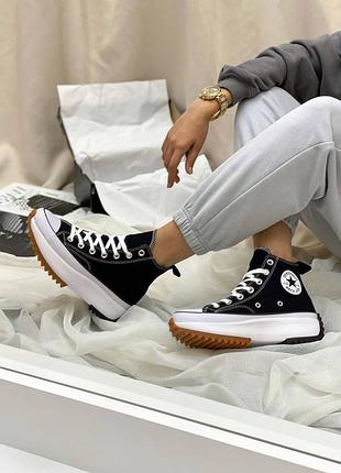 Кеди converse run star hike black4 фото