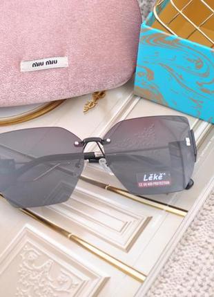 Гарні жіночі сонцезахисні окуляри чорні leke6 фото