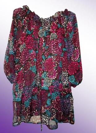 Распродажа! блузка-туника в цветах