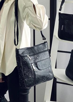 Кожаная сумка, черная сумка, клатч черный кожаный,стильная сумка7 фото