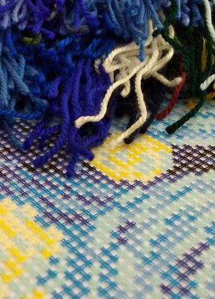 Набір для вишивання подушки хрестом сейшельські острови мальдіви страмін із пряжею zweigart напівхрест 40х40 см3 фото