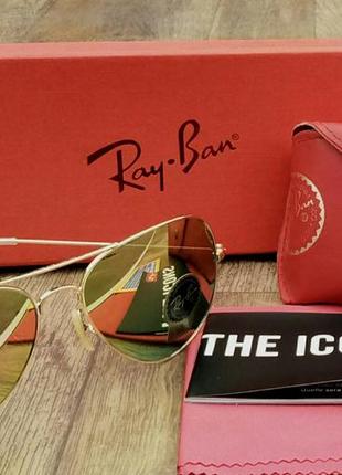 Ray ban aviator diamond hard 3026 62 очки краплі унісекс сонцезахисні дзеркальні