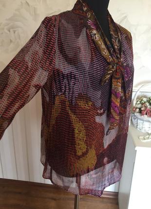 Красивая шифоновая блуза, размер l, наш 46-48.3 фото