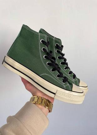 Кеди converse chuck taylor classic high top green