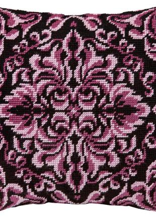 Набір для вишивання подушки хрестом мандала релігія буддизм страмін з пряжею zweigart напівхрест 40х40 см v-88