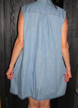 Джинсовое платье- рубашка от new look р. 20 маломер2 фото