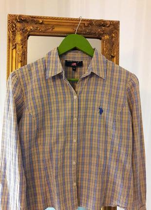 Легка коротка сорочка в смужку# us polo assn