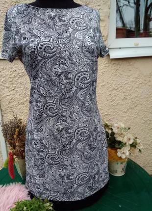 Цікаве плаття з прикольним принтом орнаменти вінтаж туніка1 фото