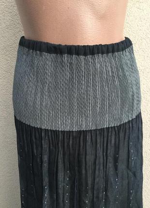 Легкая,длинная юбка в горошек,ткань жатка,америка,babette8 фото