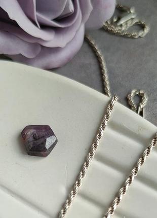 Кабошон натуральний рожевий сапфір . розмір 11*11*4 мм.  індія.