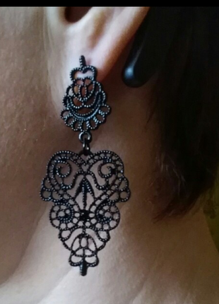 Стильные серьги мереживо 4