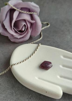 Кабошон натуральний рожевий сапфір . розмір 12,5*10*4 мм.  індія.