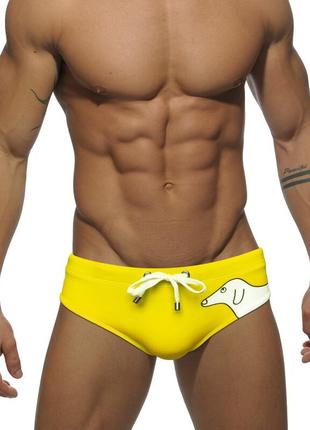 Чоловічі плавки jessborn жовтого кольору з собачкою
