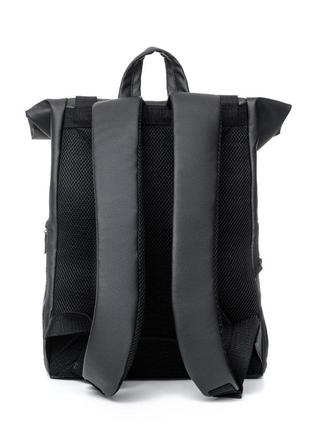 Рюкзак ролл sambag rolltop lth черный с флагом украины7 фото