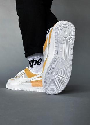 Кроссовки nike air force 1 khaki olive branch code white beige grey3 фото