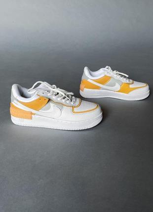 Кроссовки nike air force 1 shadow white beige grey