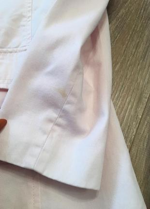 Обалденный нежно-розовый котоновый тренч пиджак5 фото