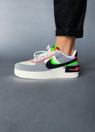 Кроссовки nike air force 1 shadow grey black pink