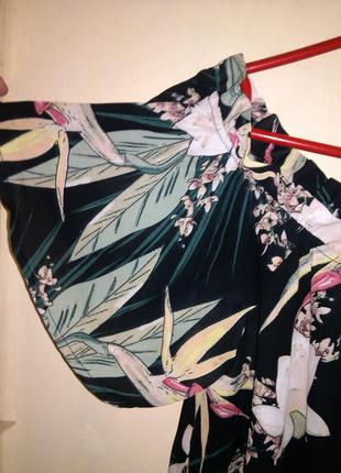 Яркая,блузка с открытыми плечами,в цветочный принт,большого размера,оверсайз,турция2 фото