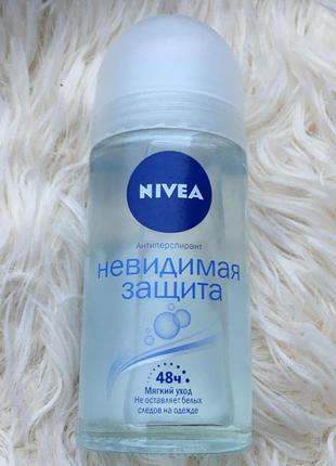 Дезодорант антиперспирант шариковый nivea pure invisible 48h невидимая защита женский для женщин1 фото