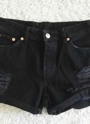 Чёрные джинсовые шорты, размер 26.