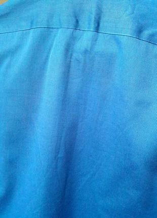 Котоновая рубашка в тонкую черно- синею полоску# calvin klein # оригинал6 фото