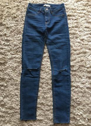 Джинси скіні з фабричними розрізами