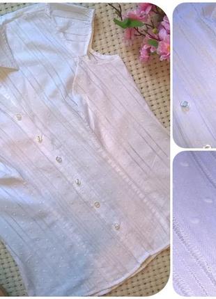 Красивая, легкая летняя блуза с коротким рукавом из хлопка от marks&spencer (см. замеры)2 фото