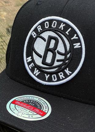 Оригинальная черная кепка  mitchell & ness nba brooklyn nets snapback4 фото