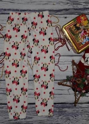 7 - 8 лет 128 см фирменные мягкие пижамные штаны треники домашние флисовые минни маус