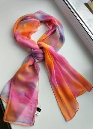 Красивый фирменный шелковый шарф kalinfans!