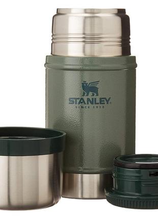 Термос пищевой stanley classic hammertone green 0.7л