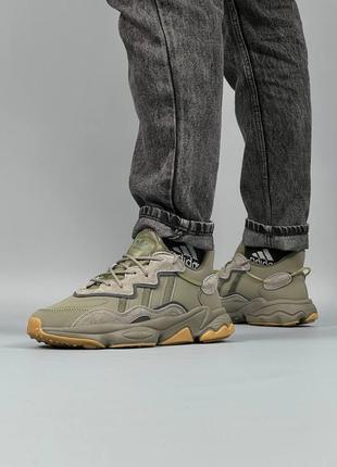 Кроссовки мужские adidas originals ozweego khaki1 фото