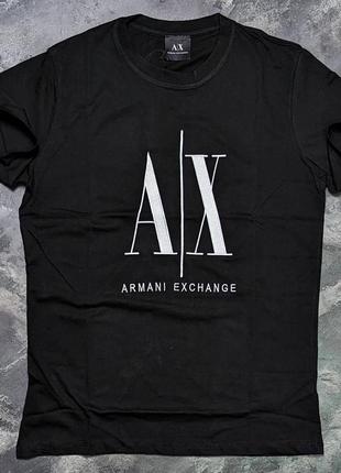 Мужская футболка батал armani черная