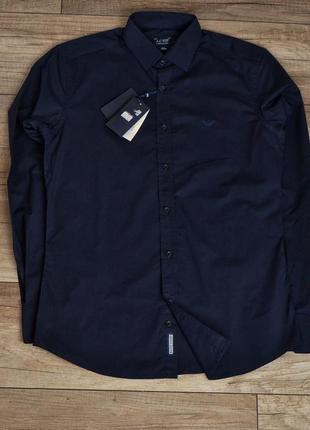 Акція, low-top armani jeans, якісна турецька чоловіча сорочка на довгий рукав, синя