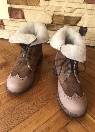 Ботинки женские кожаные зимние(36-39)
