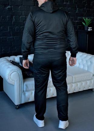Спортивний костюм з капюшоном батал чорний3 фото