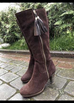 Чоботи жіночі замшеві демосезонні 37 і 39 розміру