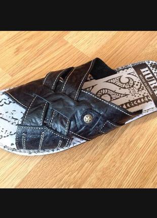 Шльопанці чоловічі шкіряні (40-43)