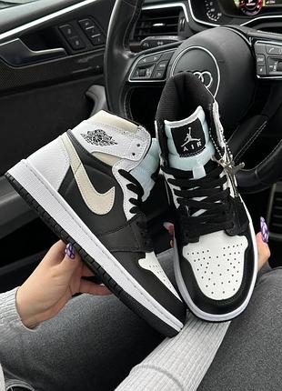 Кросівки nike air jordan 1 high “ black white grey ”