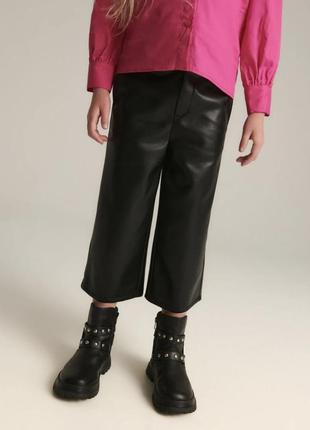 Школьная форма детские брюки кюлоты эко кожа 146, 152, 158 cm