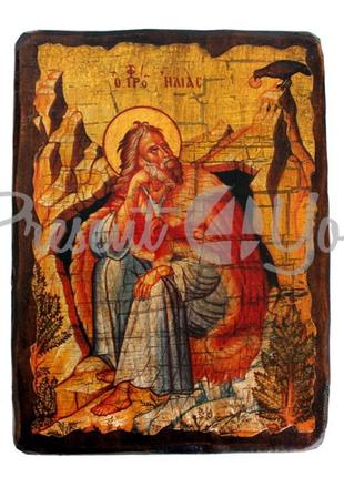 Дерев'яна ікона святий ілля, 17х23 см (814-2063)